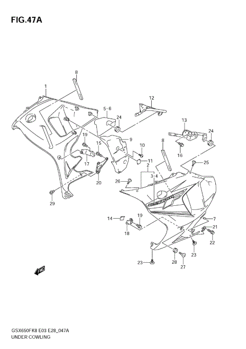 UNDER COWLING (MODEL K9)