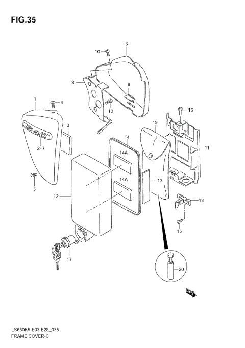 FRAME COVER (MODEL K5/K6/K7/K8)