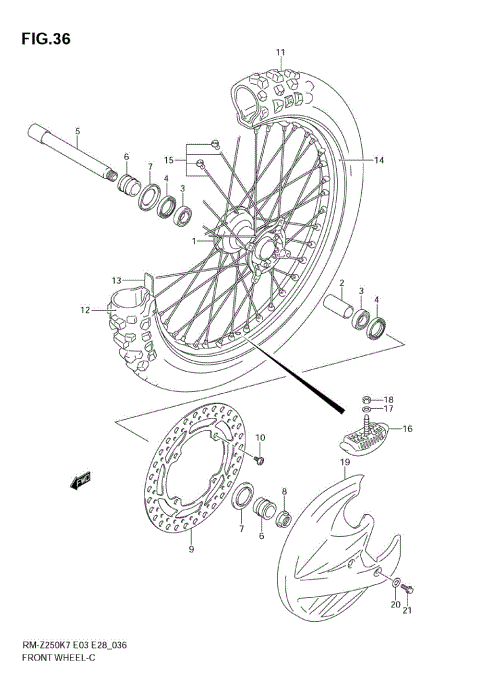 FRONT WHEEL (MODEL K7)