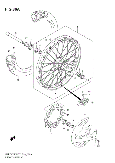 FRONT WHEEL (MODEL K8/K9)