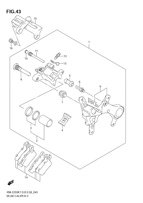 REAR CALIPER (MODEL K7)