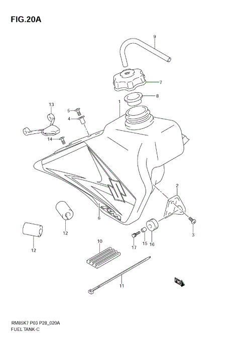 FUEL TANK (MODEL K8)
