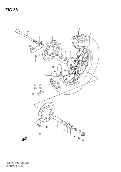 REAR WHEEL (RM85K7/K8/K9)