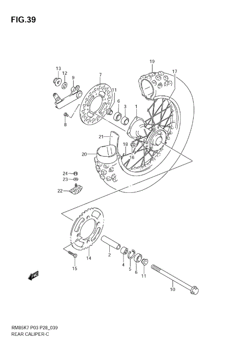 REAR WHEEL (RM85LK7/LK8/LK9)