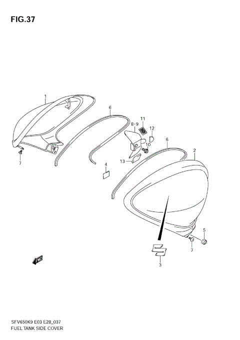 FUEL TANK SIDE COVER