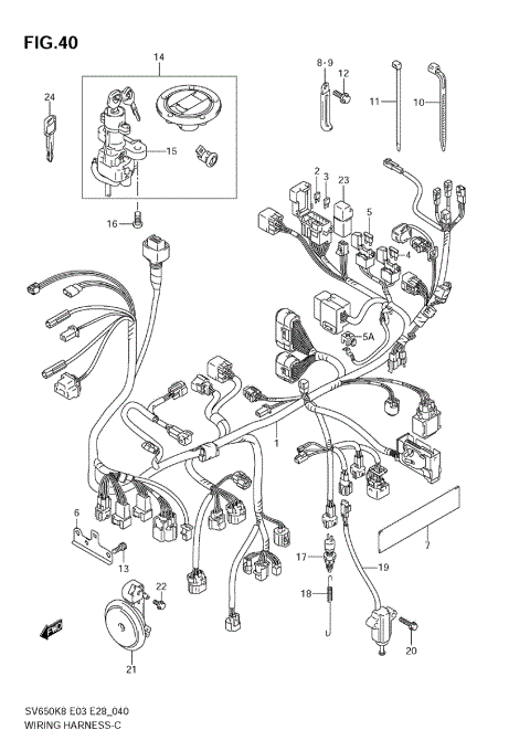 WIRING HARNESS (SV650AK8/AK9)