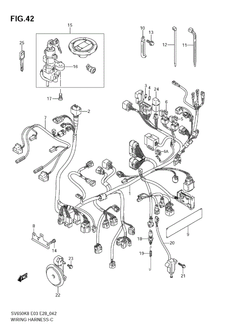 WIRING HARNESS (SV650SAK8/SAK9)
