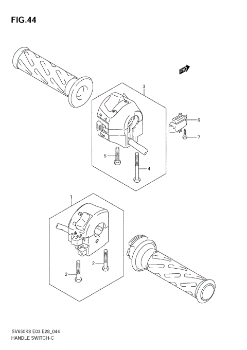 HANDLE SWITCH (SV650SK8/SK9/SAK8/SAK9)