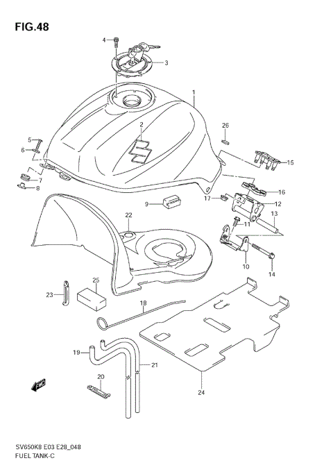FUEL TANK (MODEL K8)