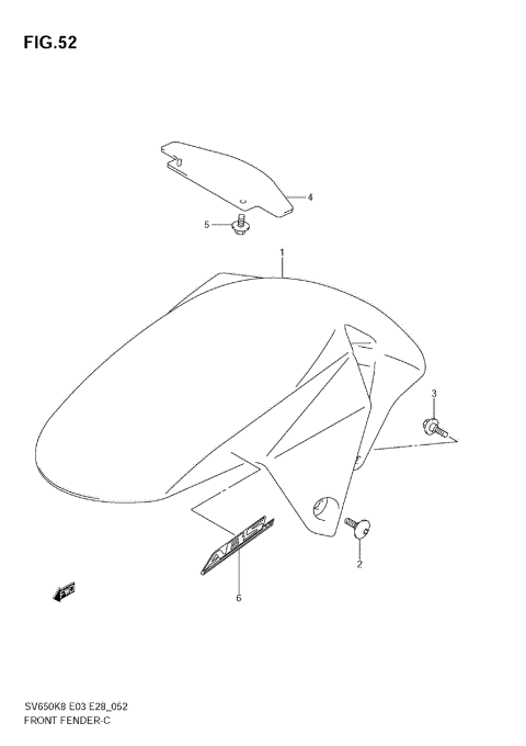 FRONT FENDER (MODEL K8)