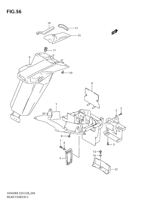 REAR FENDER (SV650/S)