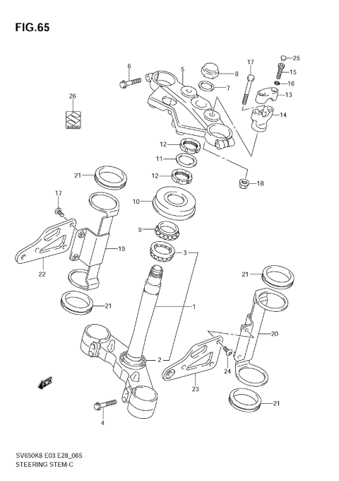 STEERING STEM (SV650K8/AK8/K9/AK9)