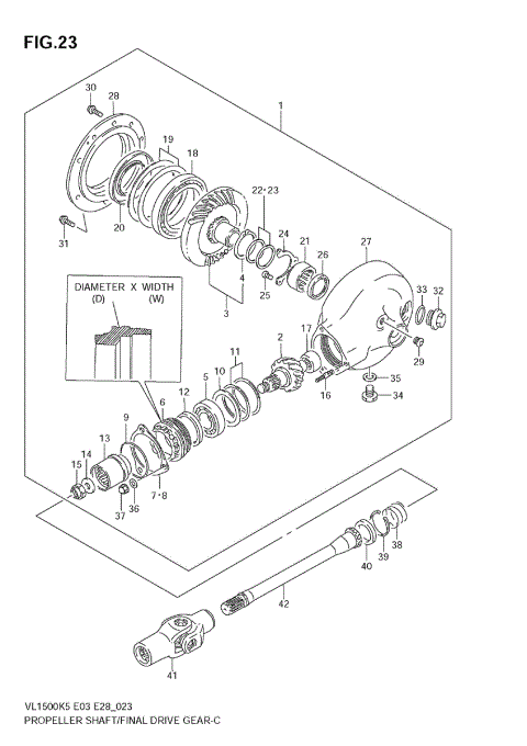 PROPELLER SHAFT/FINAL DRIVE GEAR