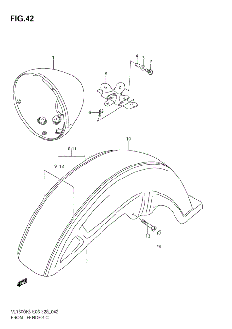 FRONT FENDER (MODEL K5/K6)