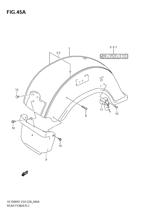 REAR FENDER (MODEL K7)