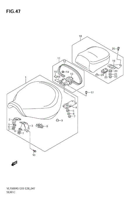 SEAT (VL1500K5/K6/K7/K8/K9)