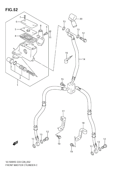 FRONT MASTER CYLINDER (MODEL K5/K6)