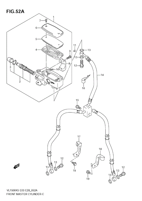 FRONT MASTER CYLINDER (MODEL K7/K8/K9)