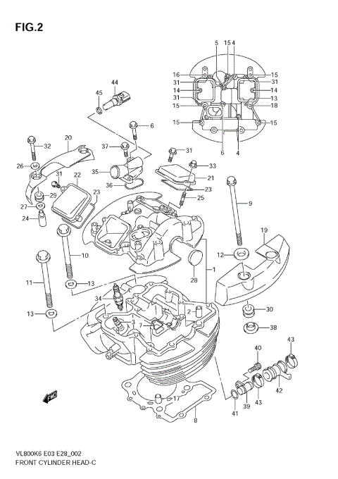 FRONT CYLINDER HEAD (MODEL K6/K7/K8)