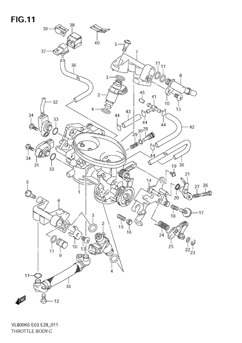 THROTTLE BODY (MODEL K6/K7/K8)