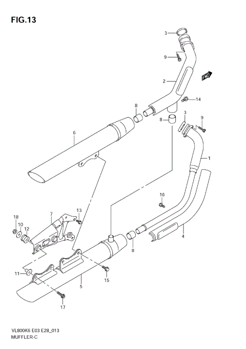 MUFFLER (MODEL K6/K7/K8)