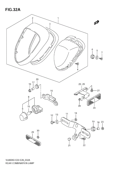 REAR COMBINATION LAMP (MODEL K9)