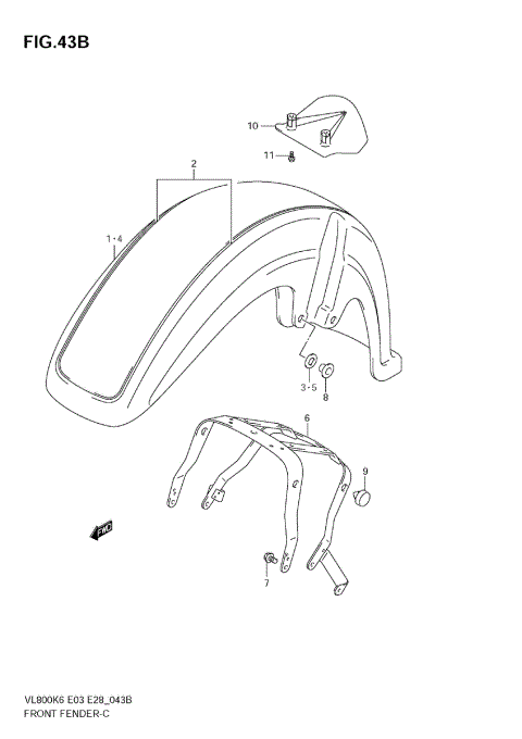 FRONT FENDER (VL800K8)