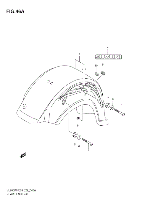 REAR FENDER (VL800CK7)