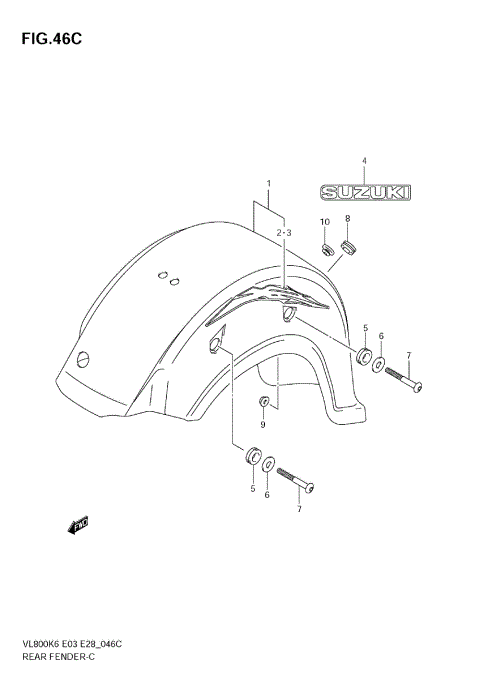 REAR FENDER (VL800CK8)