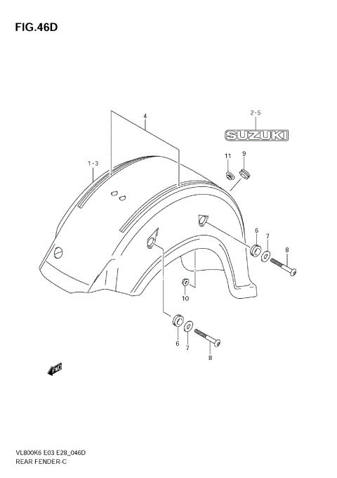 REAR FENDER (VL800TK8)