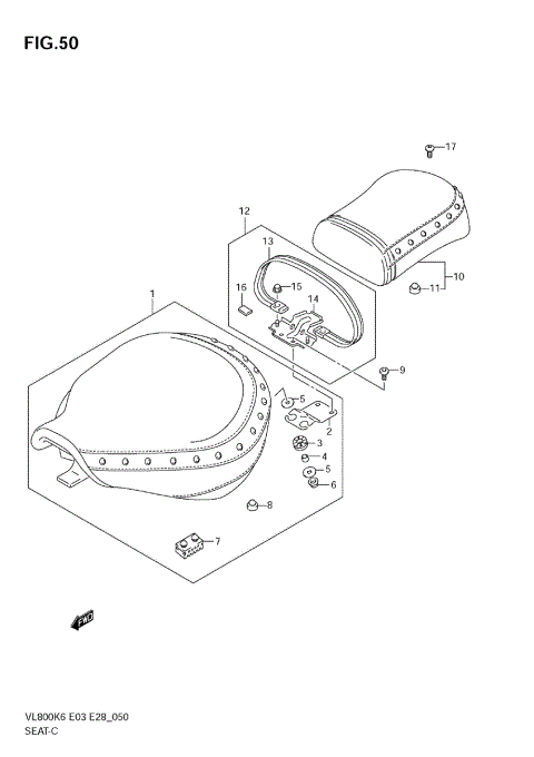 SEAT (VL800TK6/CK6/TK7/TK8)