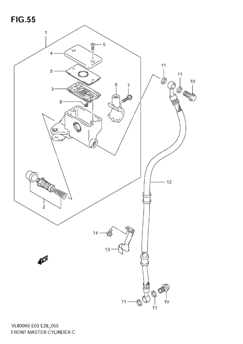 FRONT MASTER CYLINDER (MODEL K6)
