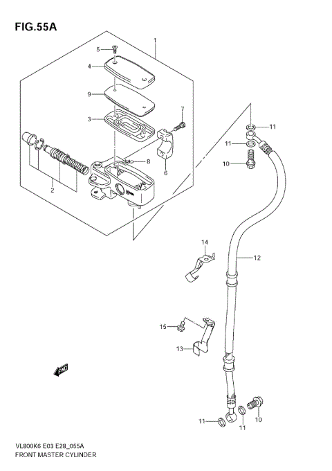 FRONT MASTER CYLINDER (MODEL K7/K8/K9)