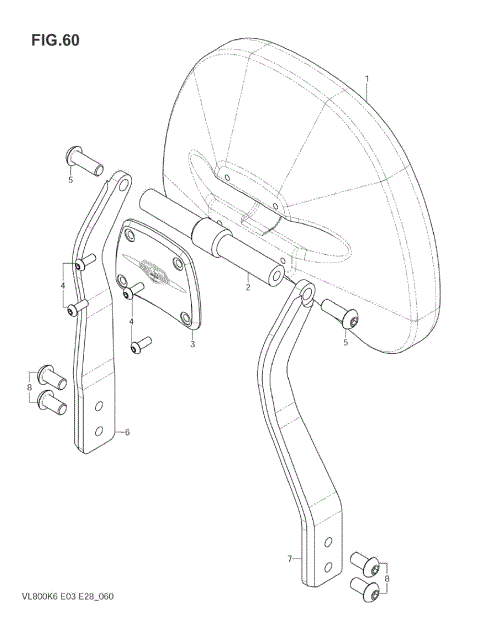 BACKREST, MOUNTS, SADDLEBAGS C50T