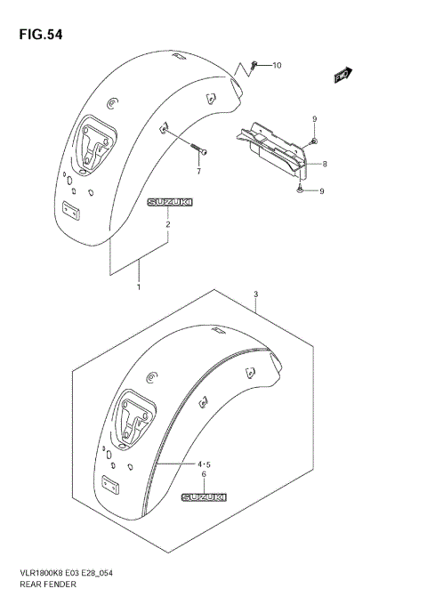 REAR FENDER (MODEL K8)