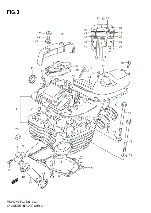 CYLINDER HEAD (REAR)