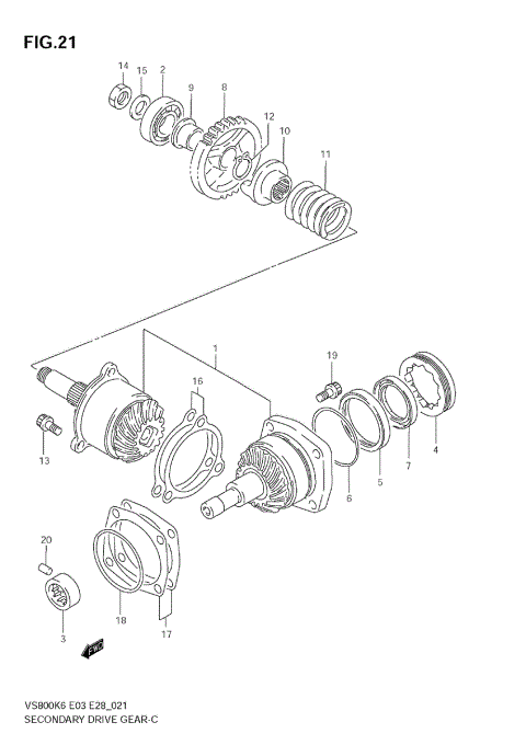 SECONDARY DRIVE GEAR