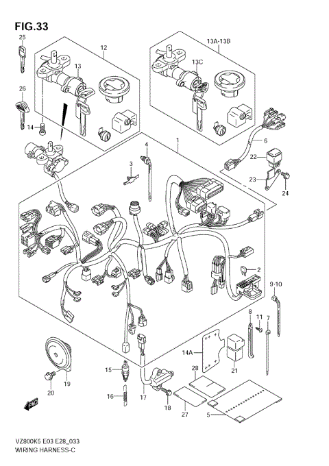 WIRING HARNESS (MODEL K5/K6/K7/K8)