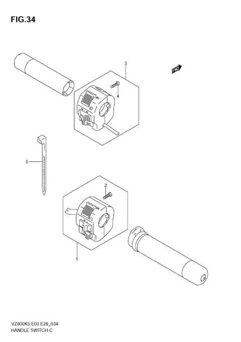 HANDLE SWITCH (MODEL K5/K6)