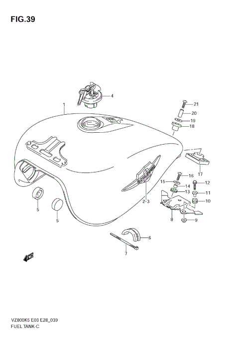 FUEL TANK (MODEL K5/K6)