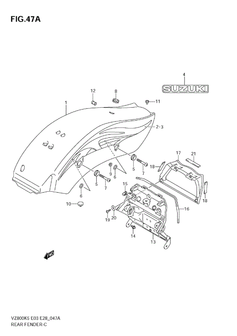REAR FENDER (VZ800ZK7)