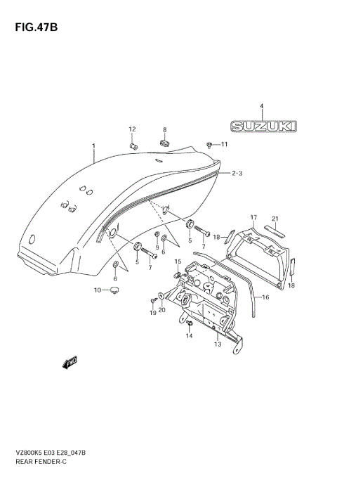REAR FENDER (VZ800ZK8/ZK9)
