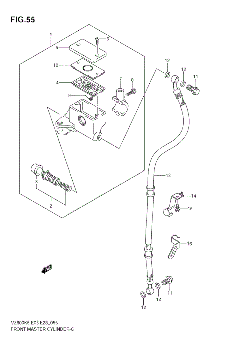 FRONT MASTER CYLINDER (MODEL K5/K6)
