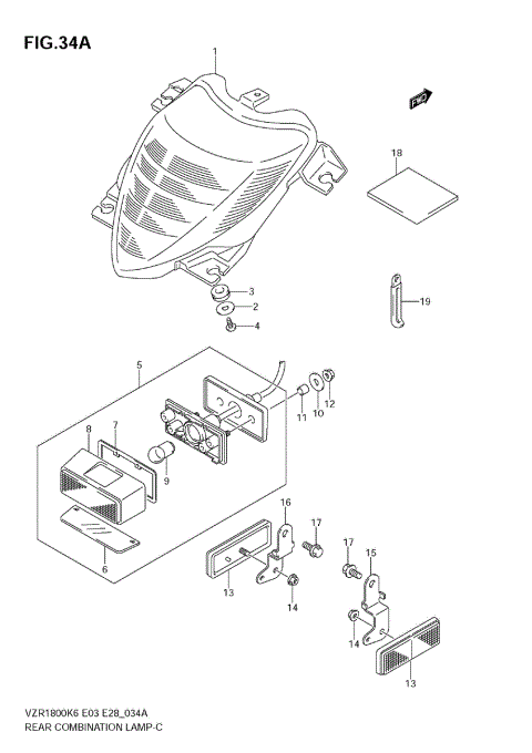 REAR COMBINATION LAMP (VZR1800ZK7/ZK8/ZK9)