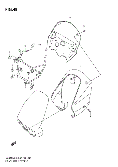 HEADLAMP COVER (VZR1800K6/K7/K8/K9)