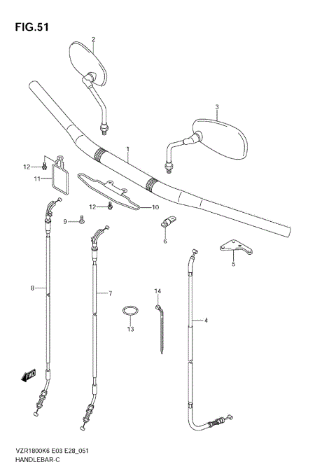 HANDLEBAR (MODEL K6/K7/K8)