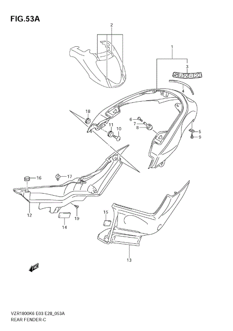 REAR FENDER (VZR1800ZK7/ZK8/ZK9)
