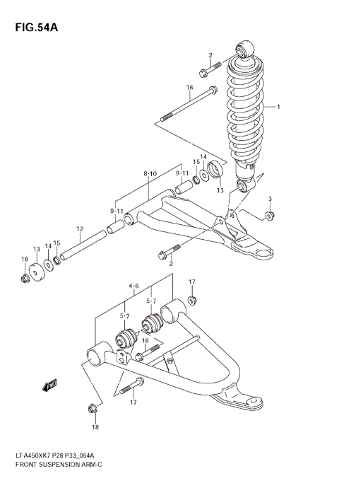 FRONT SUSPENSION ARM (MODEL K8/K9)