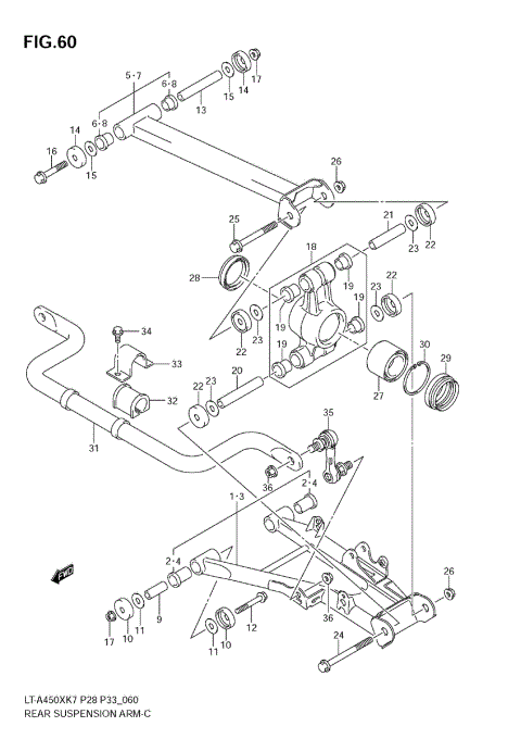 REAR SUSPENSION ARM (MODEL K7)