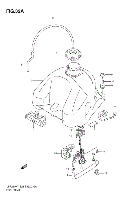 FUEL TANK (MODEL K9)